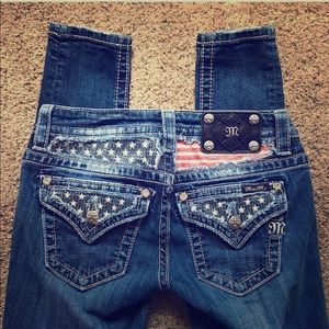 Miss Me USA flag signature skinny jeans size 25